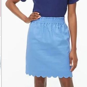 J Crew City Skirt with Scalloped Edge